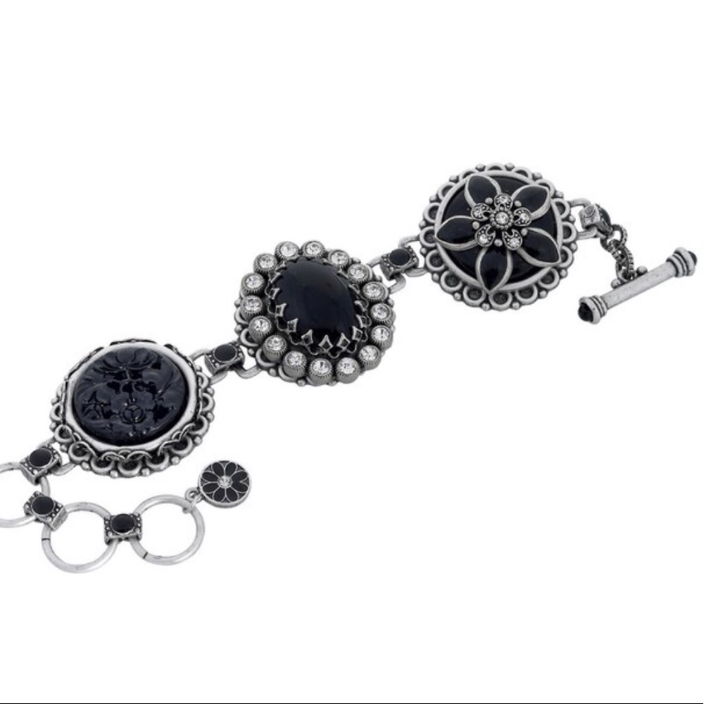 Vintage Vibe Black & White Trio Toggle Buttons,Boutique-NWT